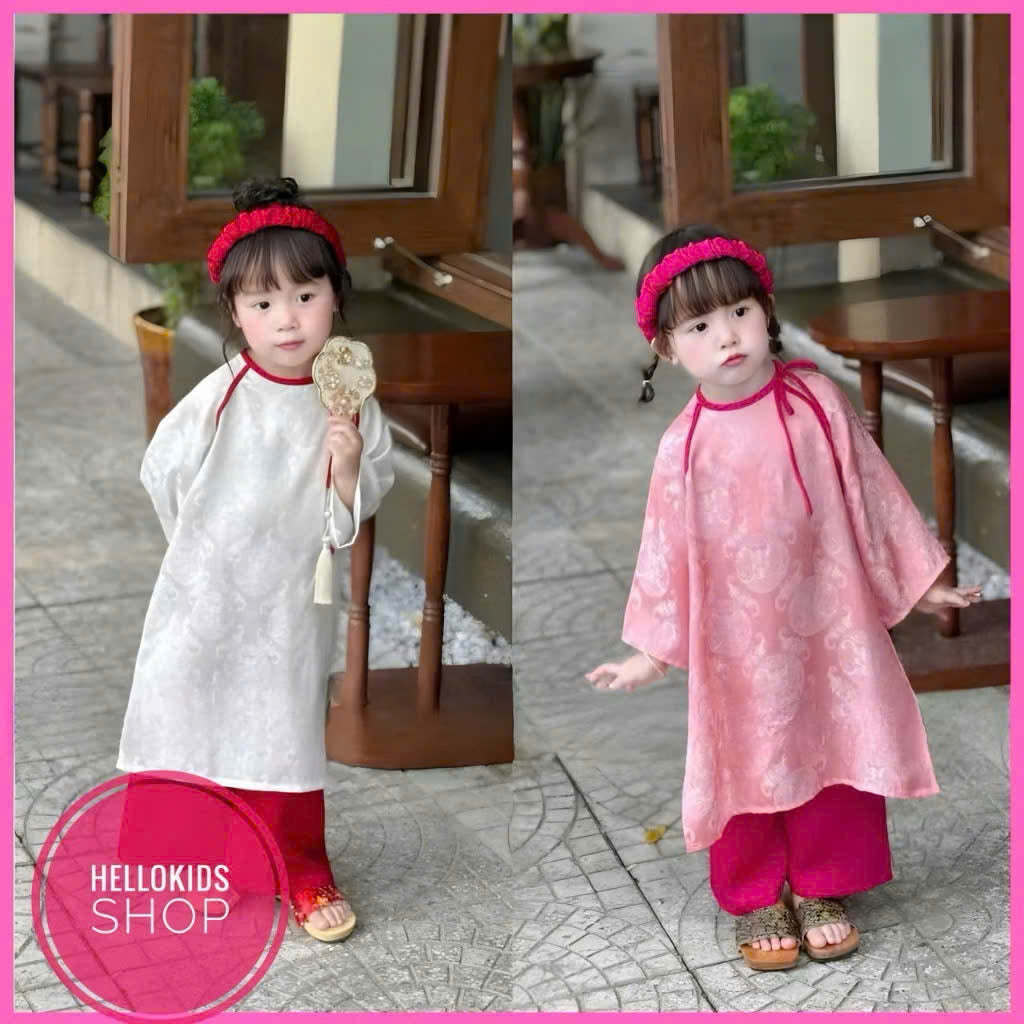 Bộ sưu tập áo dài Tết cho bé trai, bé gái