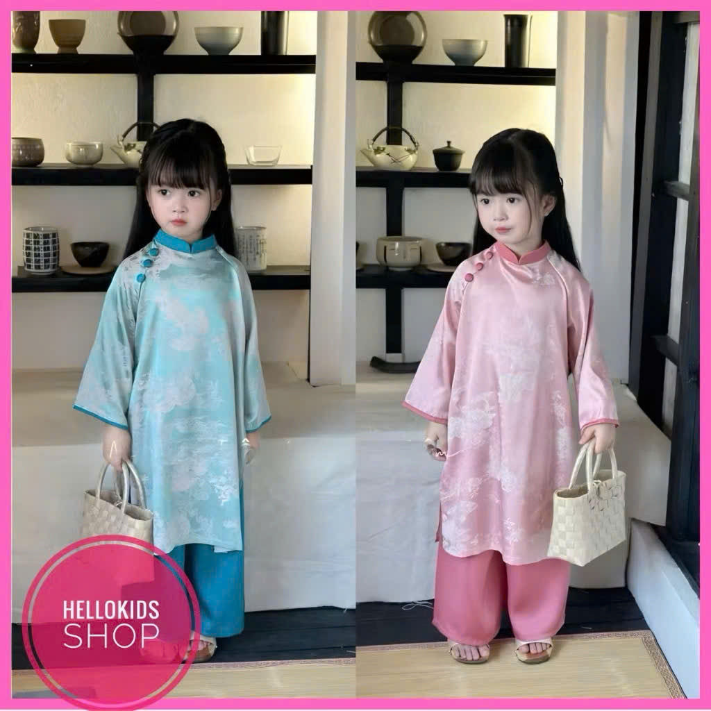 Bộ sưu tập áo dài Tết cho bé trai, bé gái