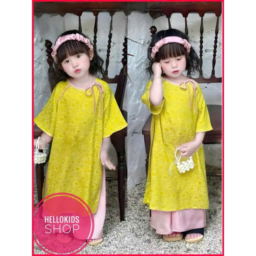 Bộ sưu tập áo dài Tết cho bé trai, bé gái