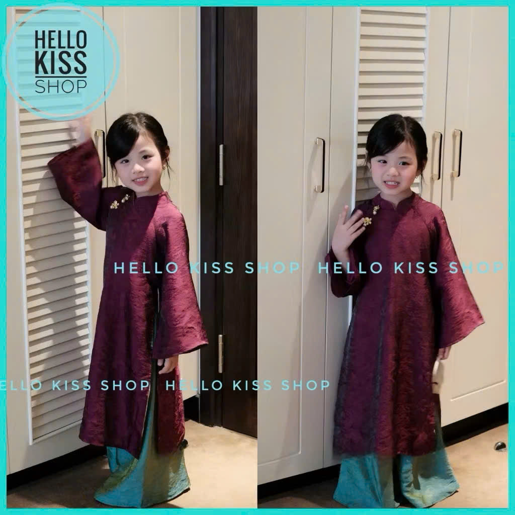 Bộ sưu tập áo dài Tết cho bé trai, bé gái