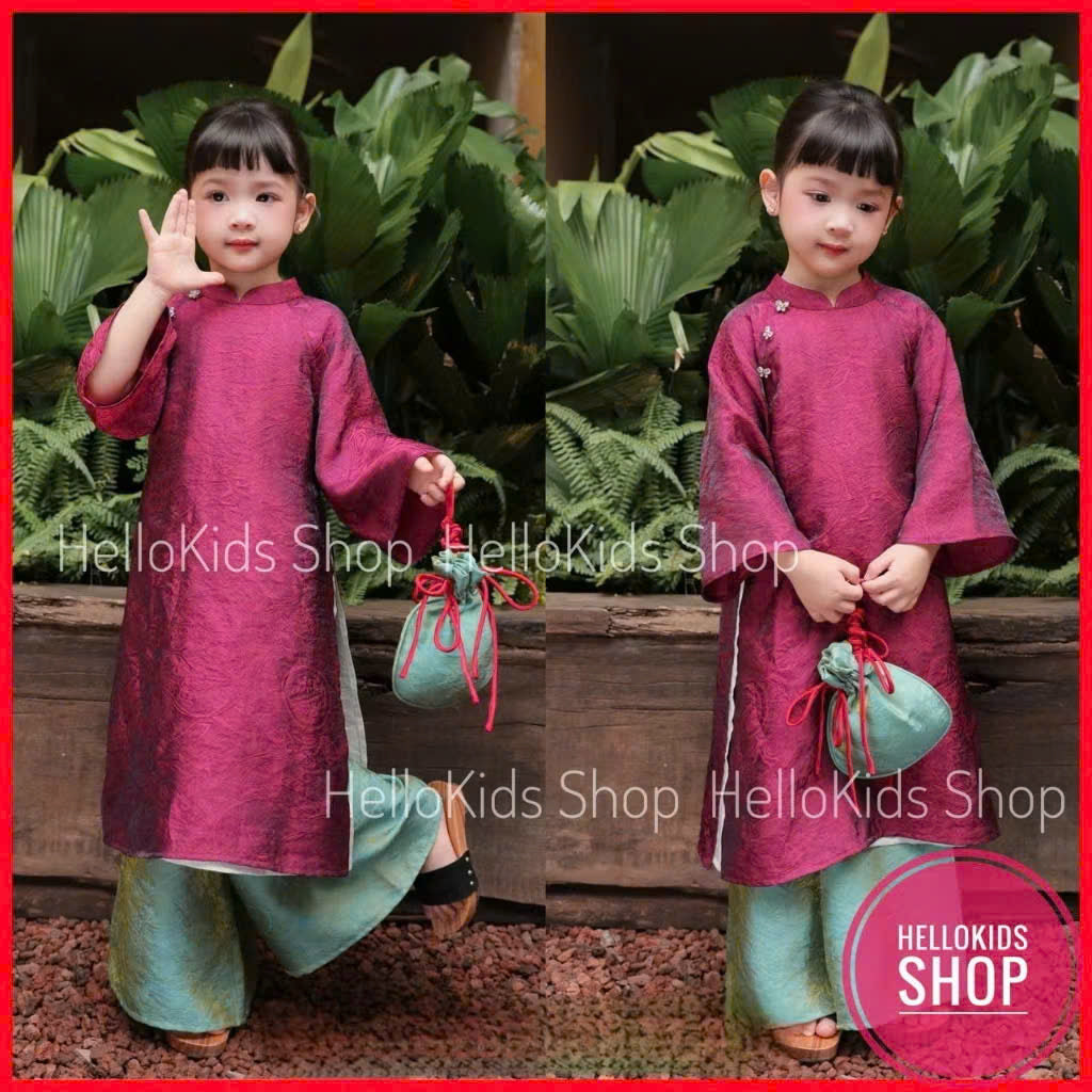 Bộ sưu tập áo dài Tết cho bé trai, bé gái