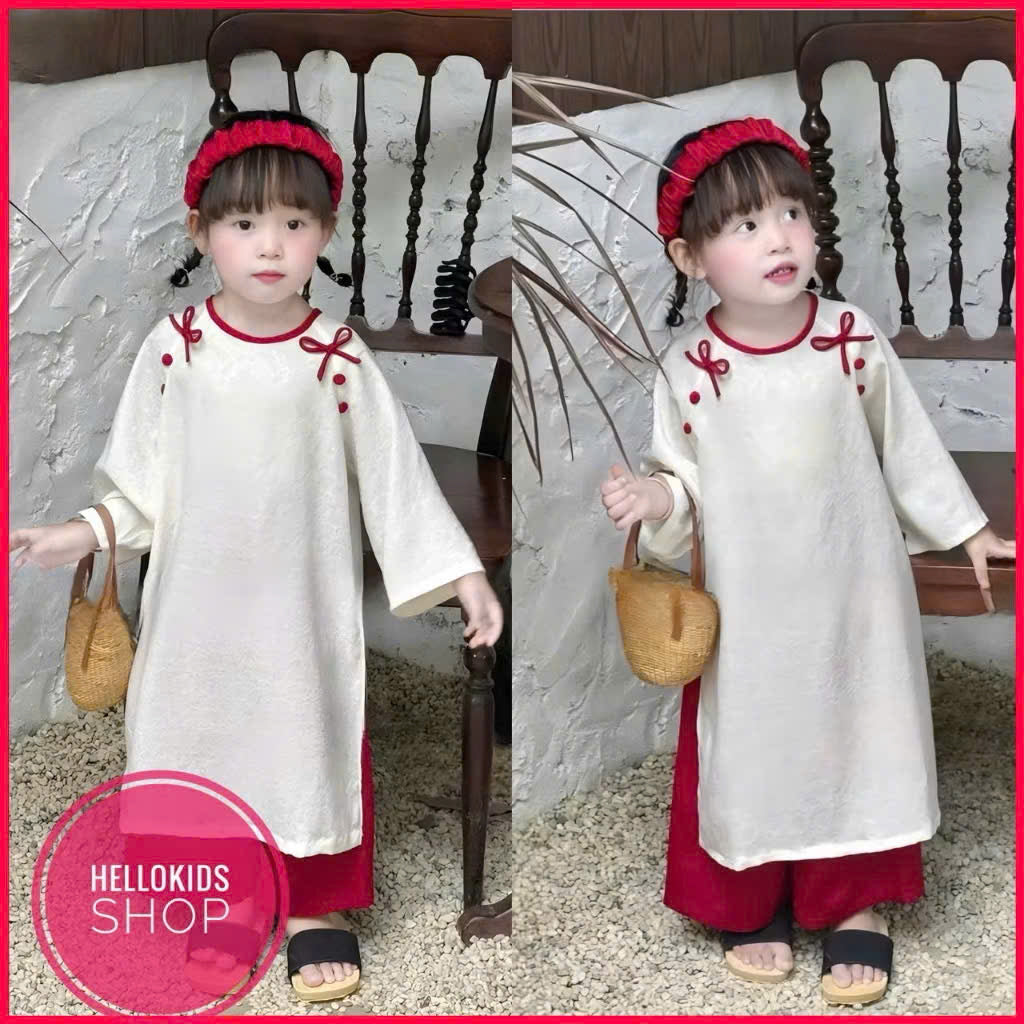 Bộ sưu tập áo dài Tết cho bé trai, bé gái