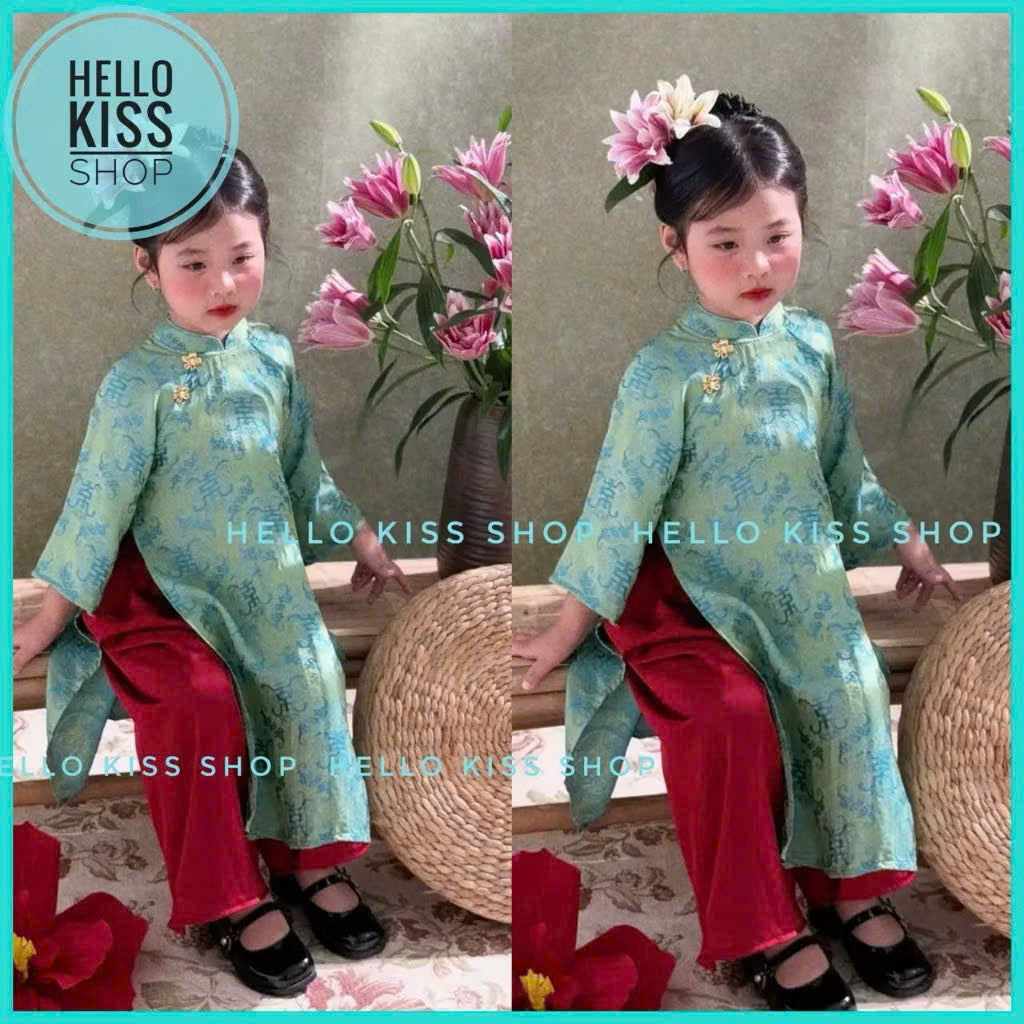Bộ sưu tập áo dài Tết cho bé trai, bé gái
