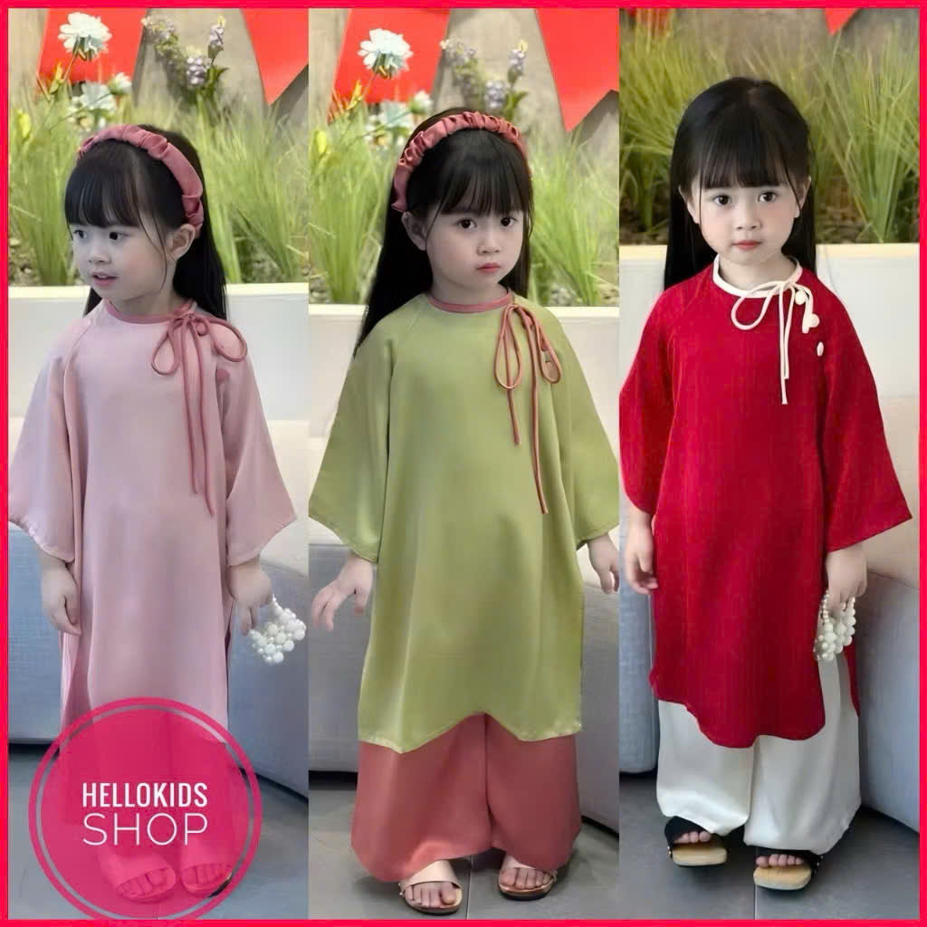 Bộ sưu tập áo dài Tết cho bé trai, bé gái