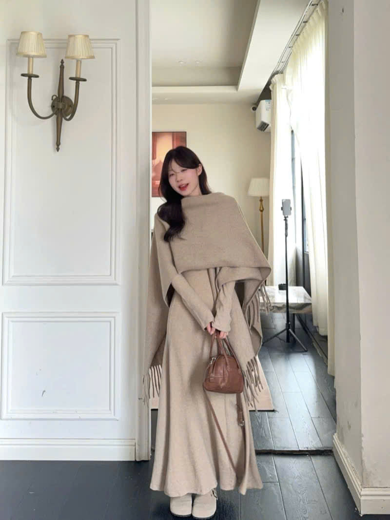 Đầm dày mùa đông cho nàng trendy