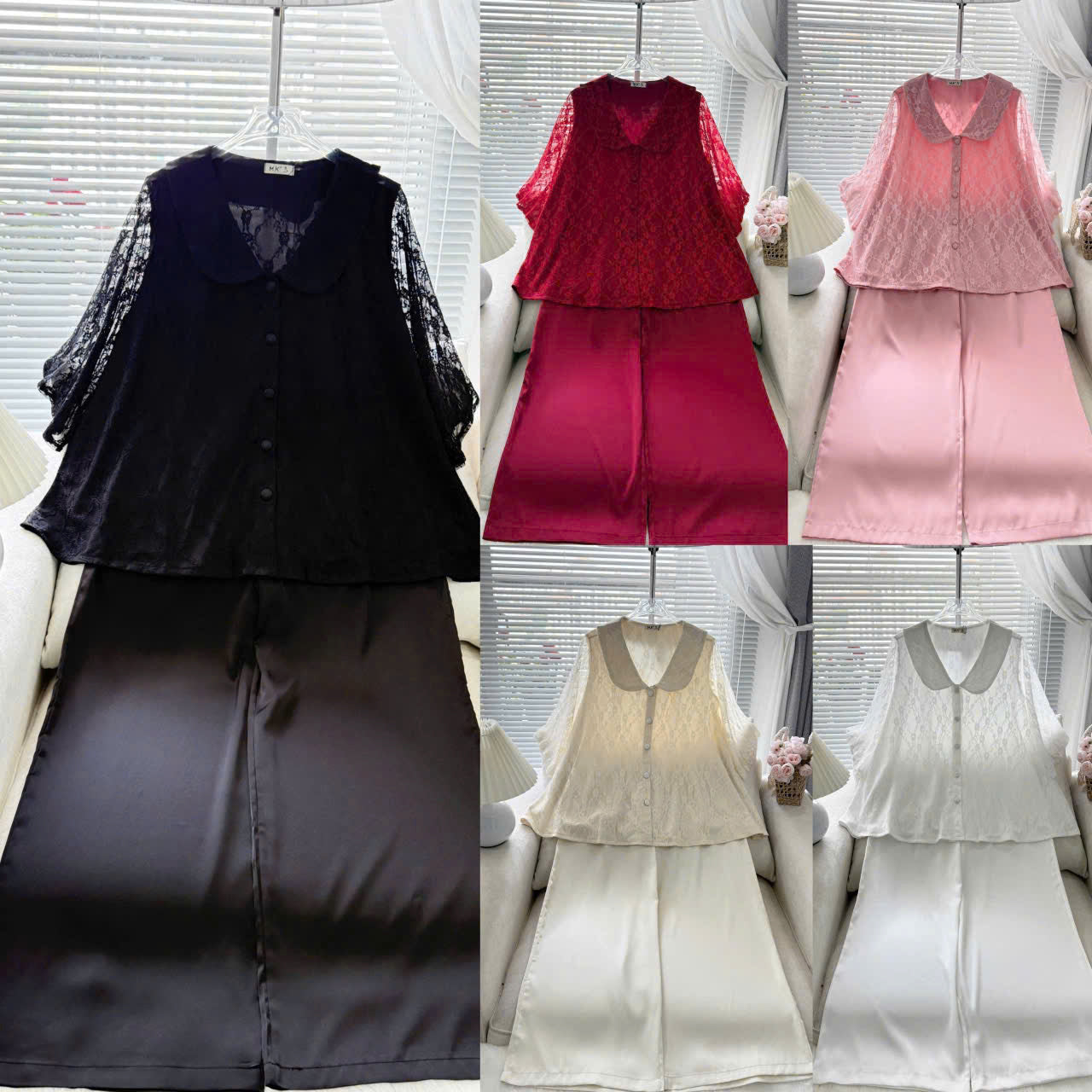 Bộ sưu tập pijama cao cấp áo tay ngắn quần dài latin