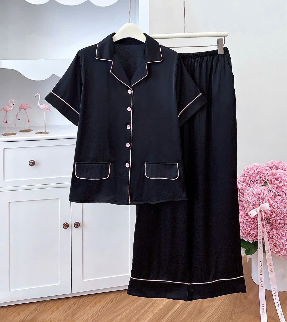 Bộ sưu tập pijama cao cấp áo tay ngắn quần dài latin