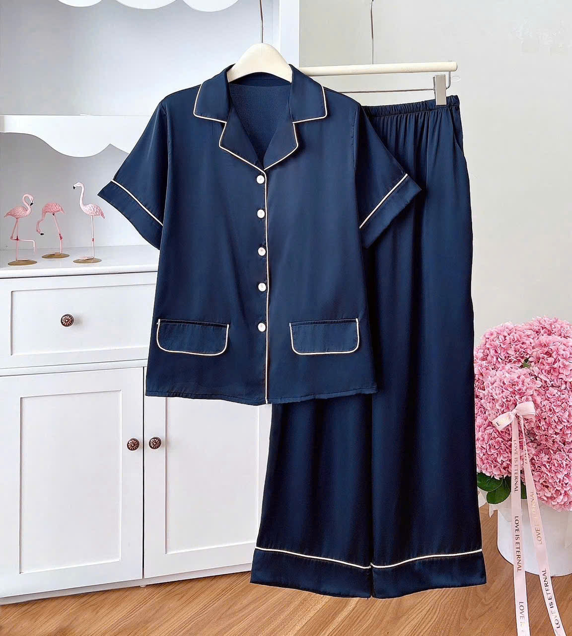 Bộ sưu tập pijama cao cấp áo tay ngắn quần dài latin