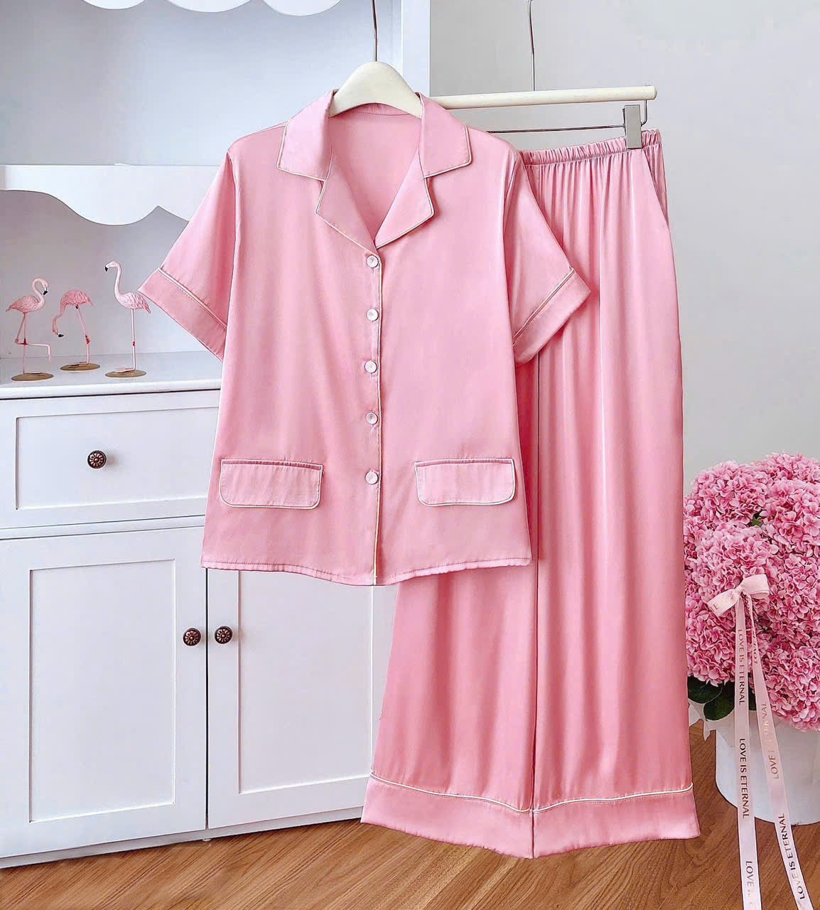 Bộ sưu tập pijama cao cấp áo tay ngắn quần dài latin
