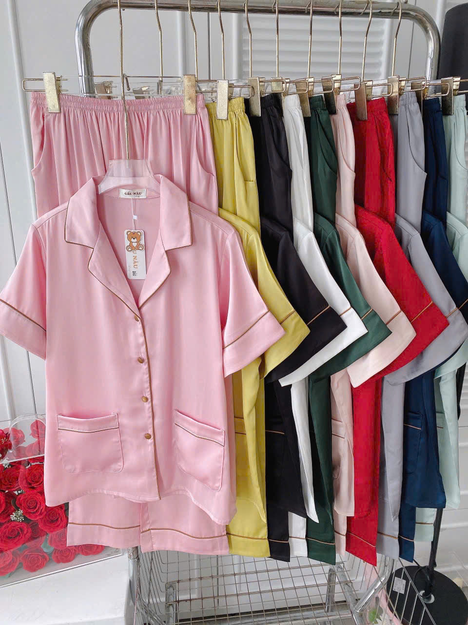 Bộ sưu tập pijama cao cấp áo tay ngắn quần dài latin