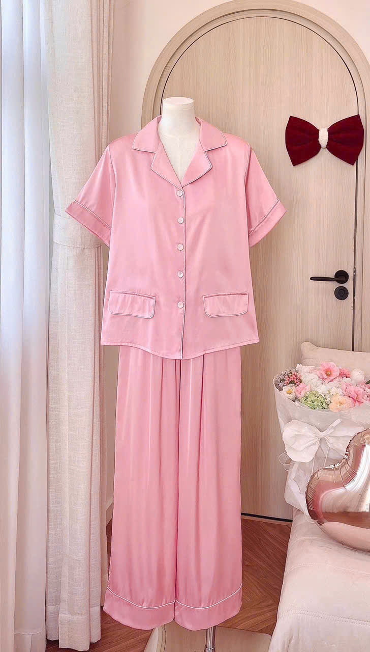 Bộ sưu tập pijama cao cấp áo tay ngắn quần dài latin