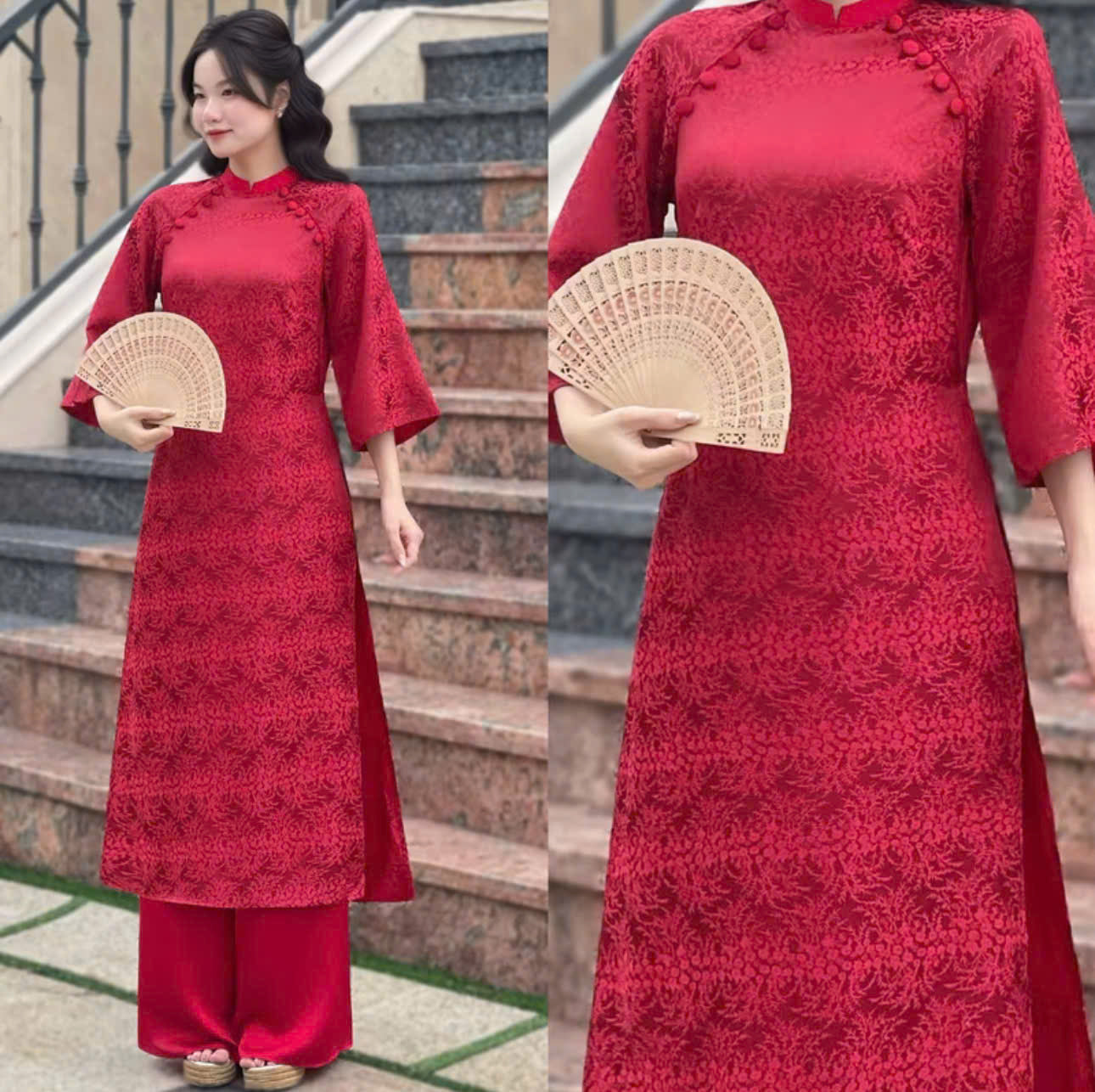 Tổng hợp các mẫu áo dài nữ form suông cho Tết Bính Ngọ