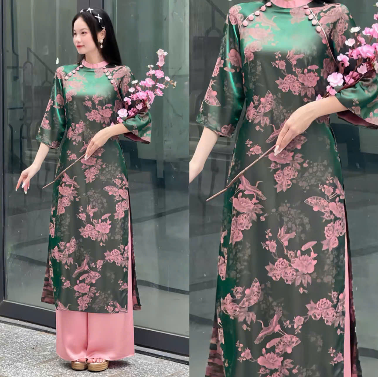 Tổng hợp các mẫu áo dài nữ form suông cho Tết Bính Ngọ