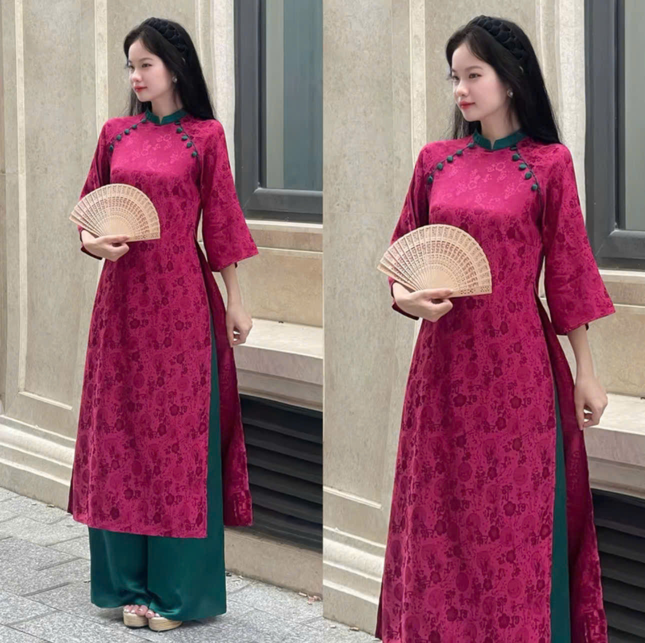 Tổng hợp các mẫu áo dài nữ form suông cho Tết Bính Ngọ