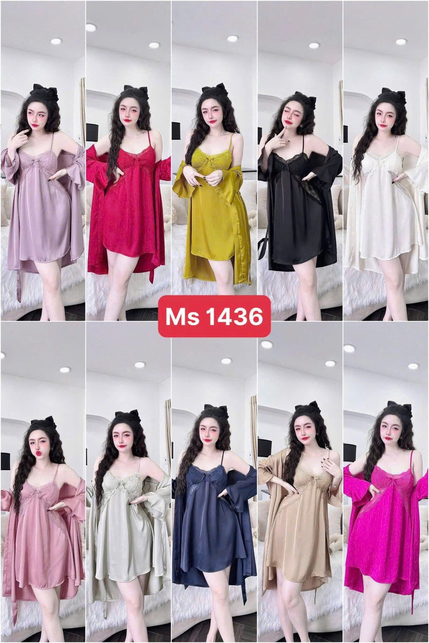 Set ngủ 4 món siêu sexy chất vải latin
