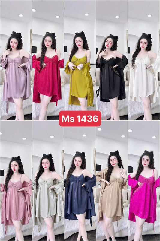 Set ngủ 4 món siêu sexy chất vải latin