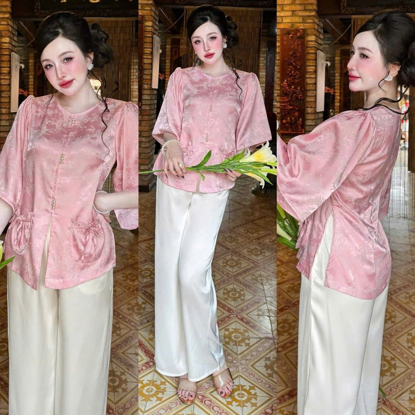 Set đồ lam túi tiền bunny