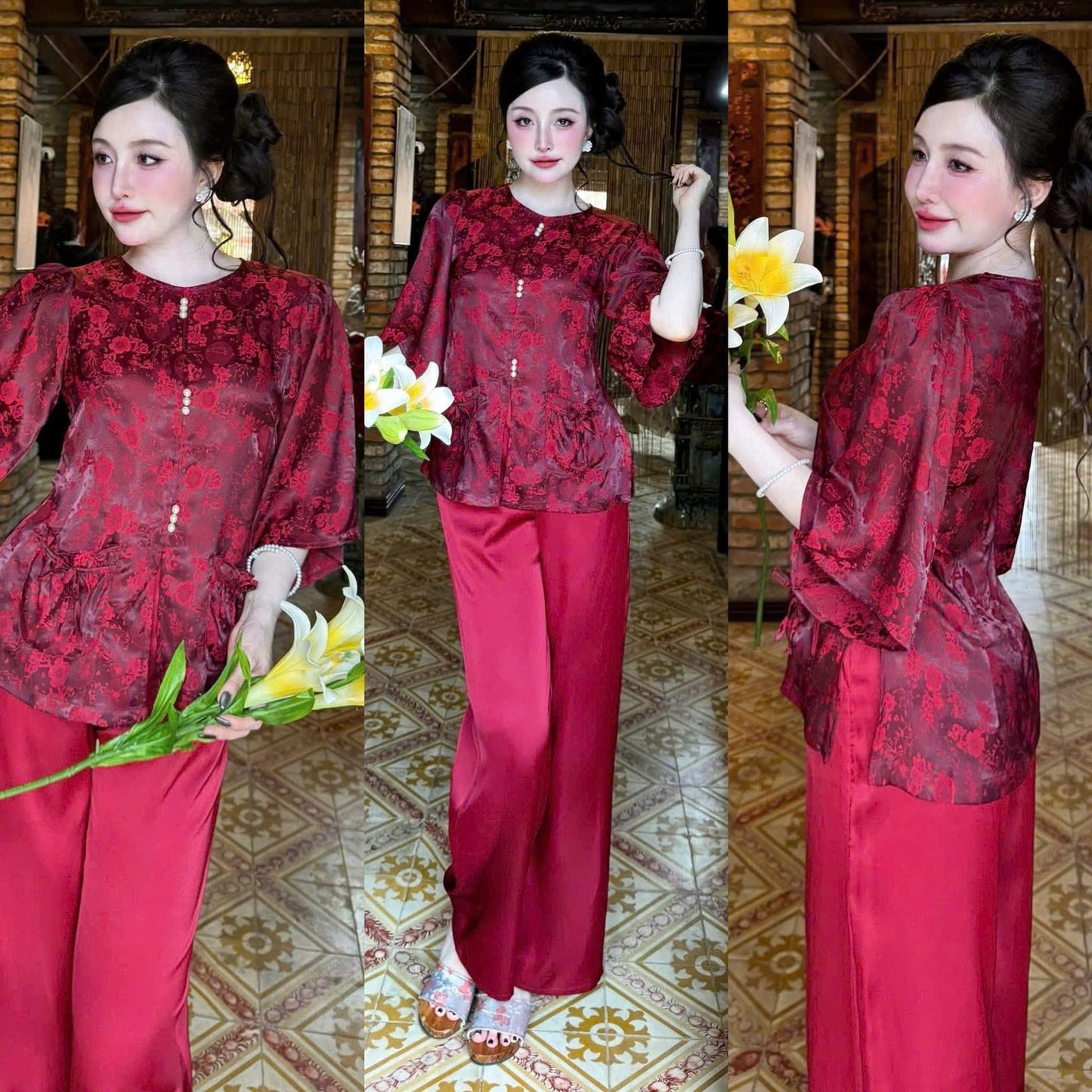 Set đồ lam túi tiền bunny