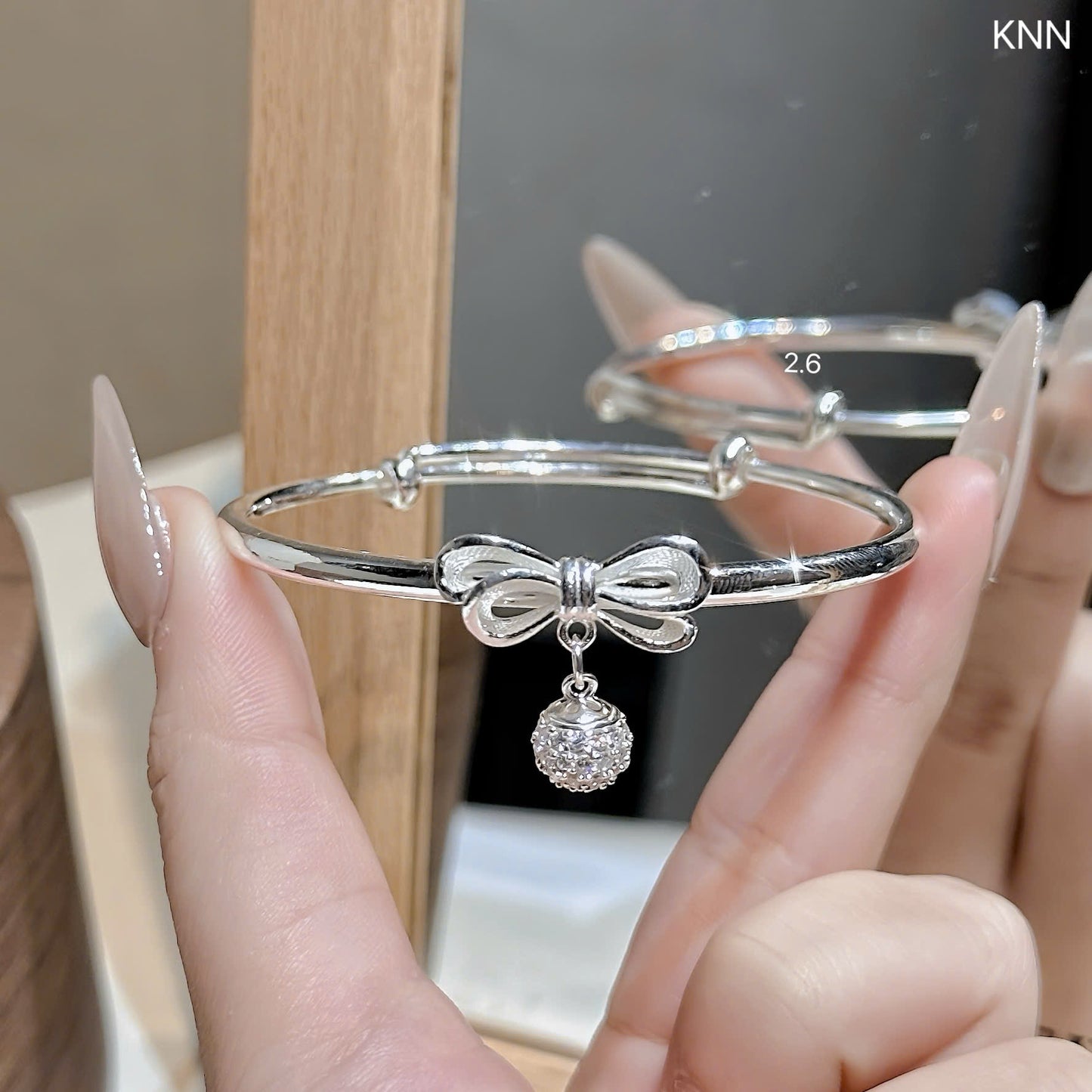 Vòng tay bạc đặc siêu sáng
