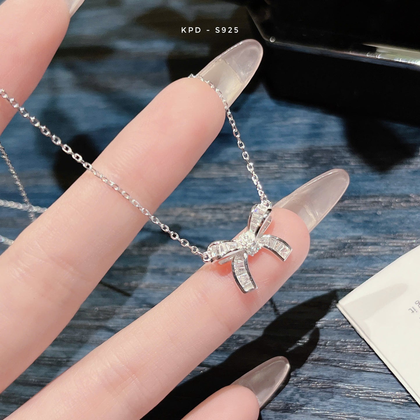 Dây chuyền bạc mặt nơ, bướm và ngựa cute