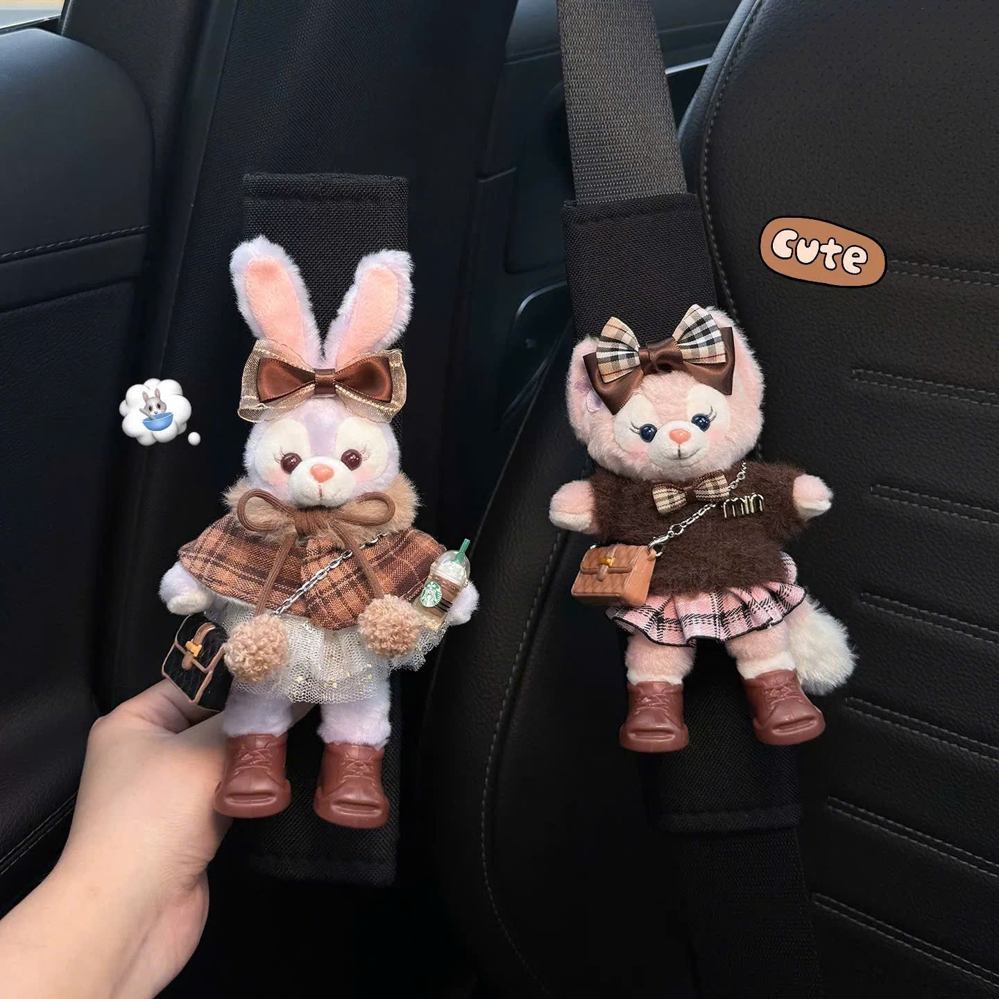 Bọc seat belt gấu bông mẫu mới