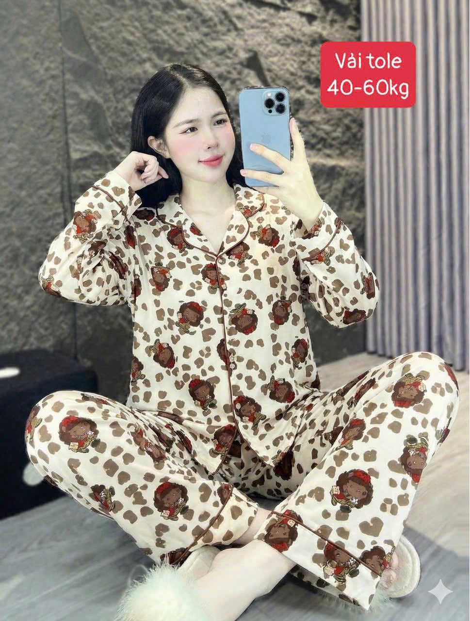 Pijama dài vải tole nhẹ tênh
