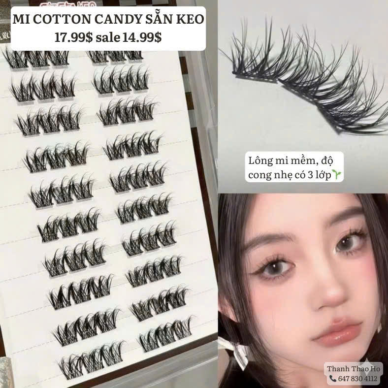 Mi cotton candy sẵn keo ngọt ngào