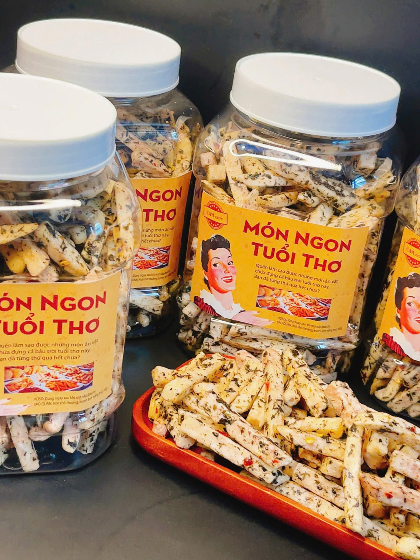 Khoai sấy mắm hành món ngon tuổi thơ