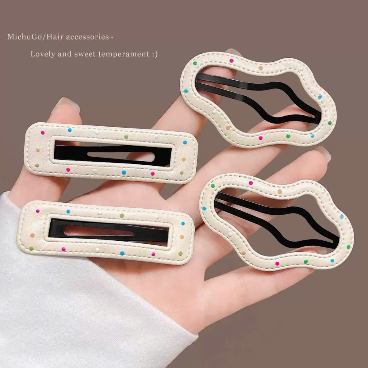 Kẹp tóc cute gọn mái không cấn tóc