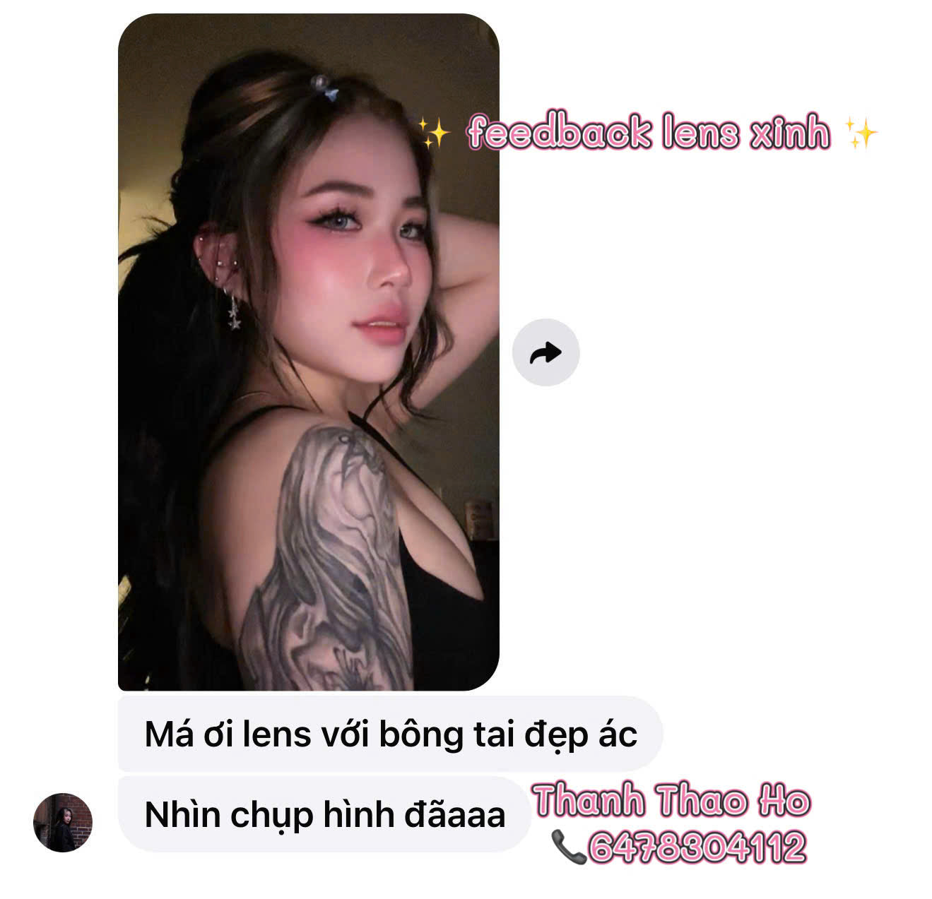 Khách feedback lens
