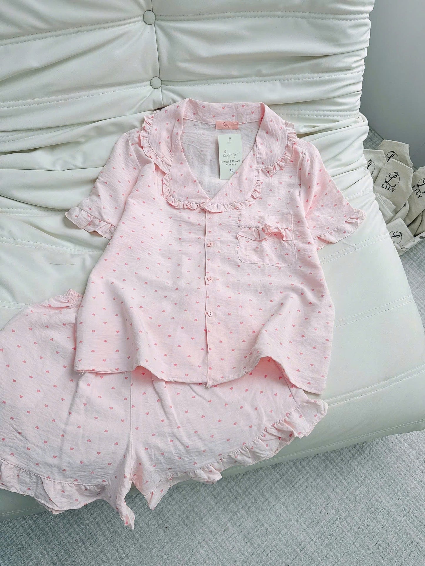 Bộ đùi ngủ mềm lily hoạ tiết siêu cute