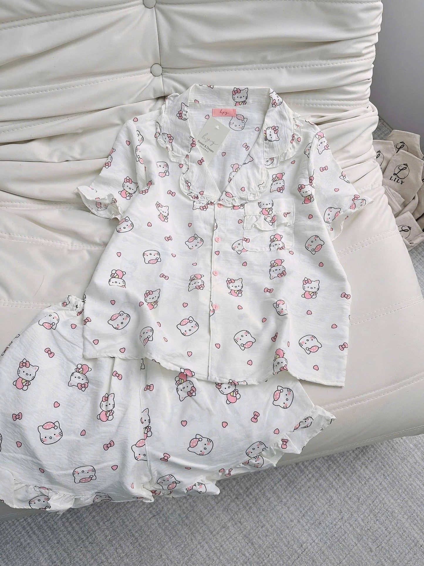 Bộ đùi ngủ mềm lily hoạ tiết siêu cute