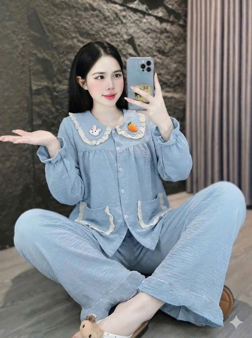 Pijama đũi xốp thỏ và cà rốt