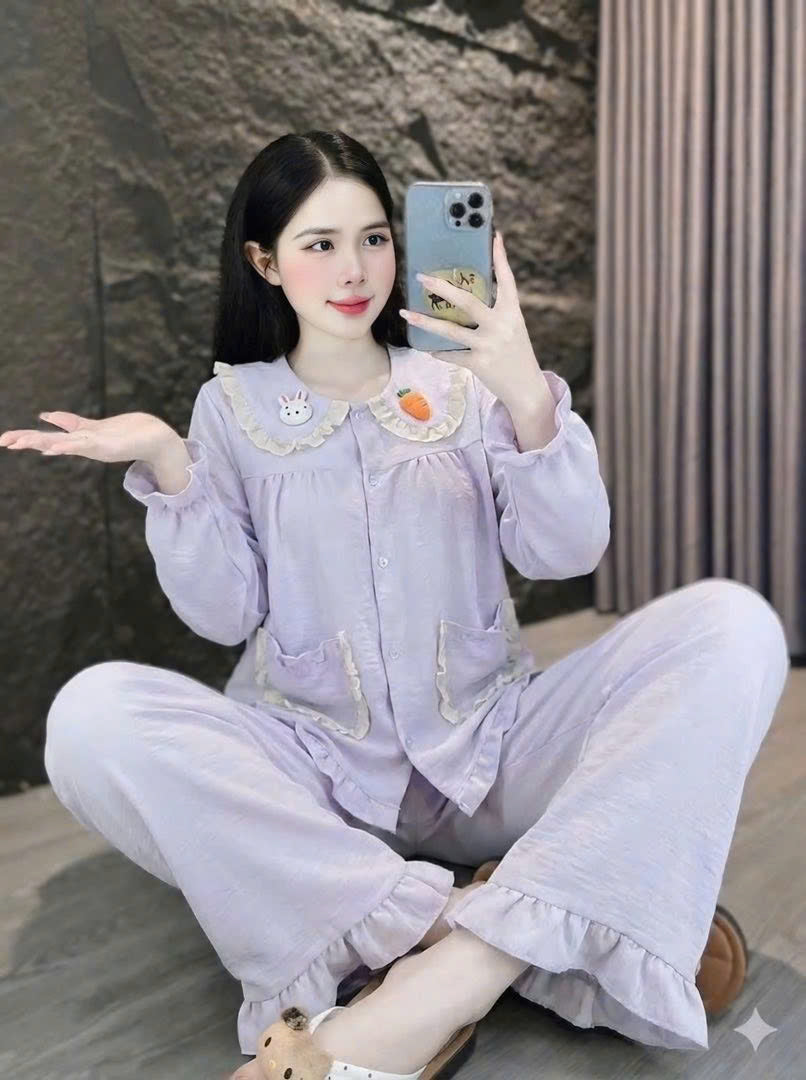 Pijama đũi xốp thỏ và cà rốt