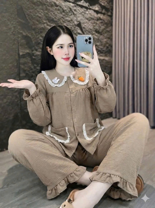 Pijama đũi xốp thỏ và cà rốt