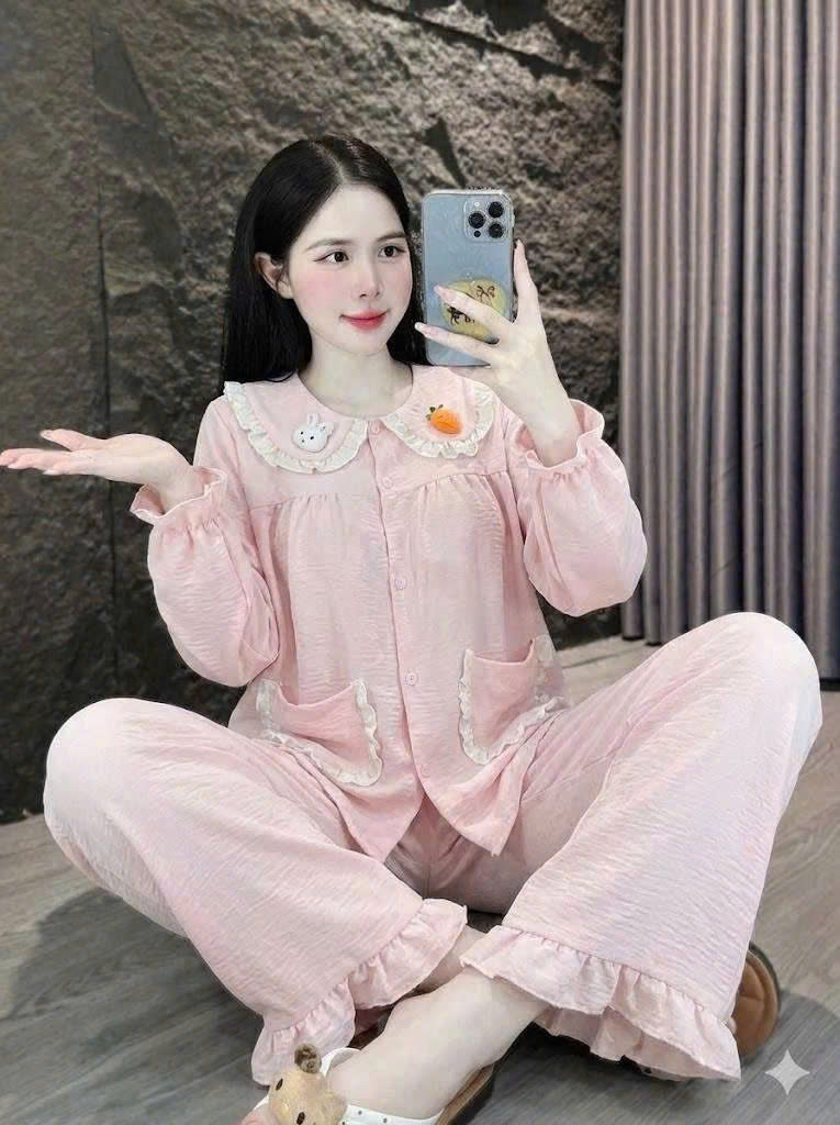 Pijama đũi xốp thỏ và cà rốt