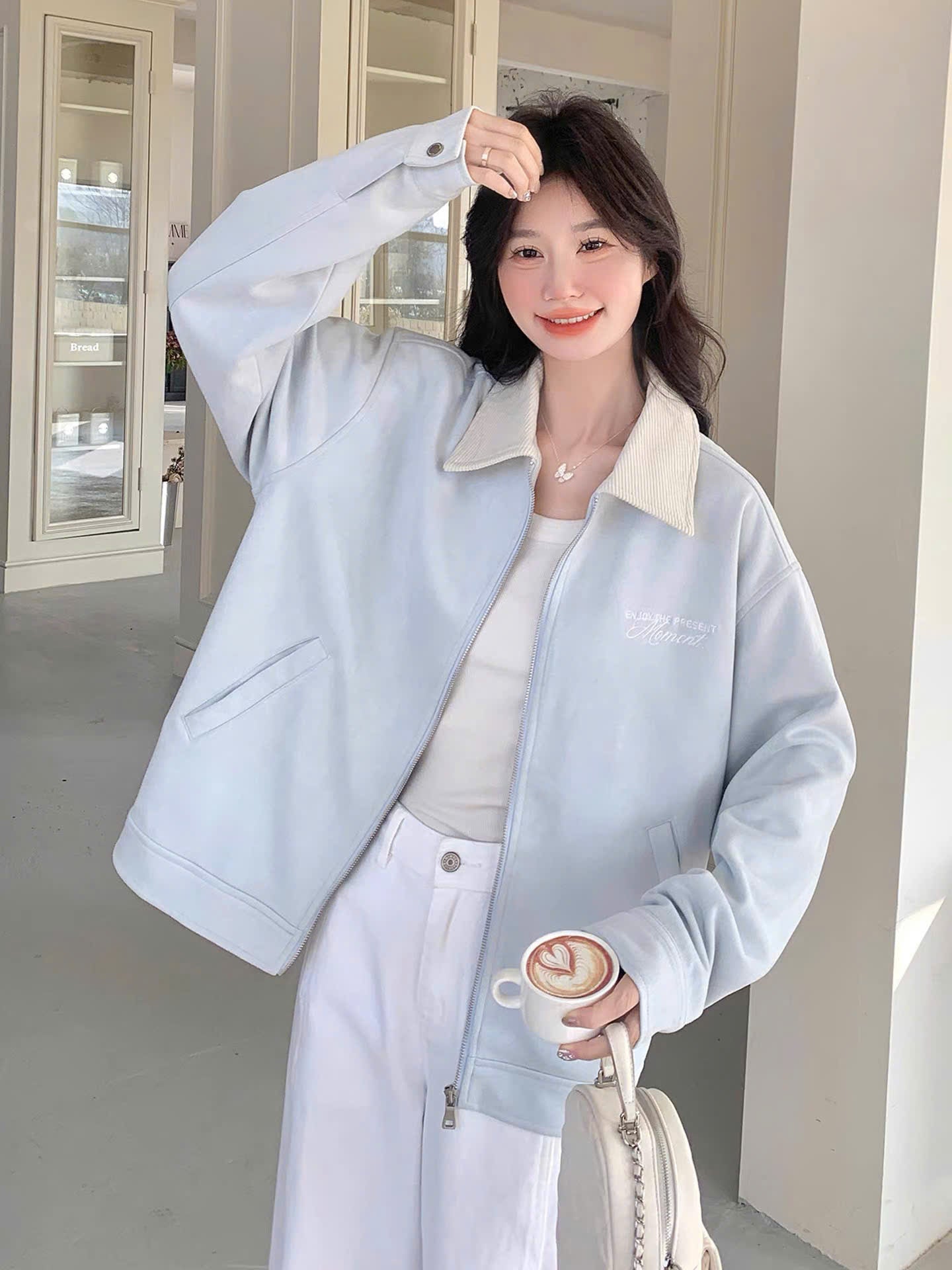 Áo khoác thanh lịch vibe cô nàng Hàn Quốc
