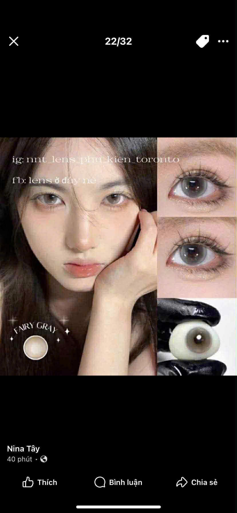 Contact lens - Sẵn các mẫu xinh 3.5 độ