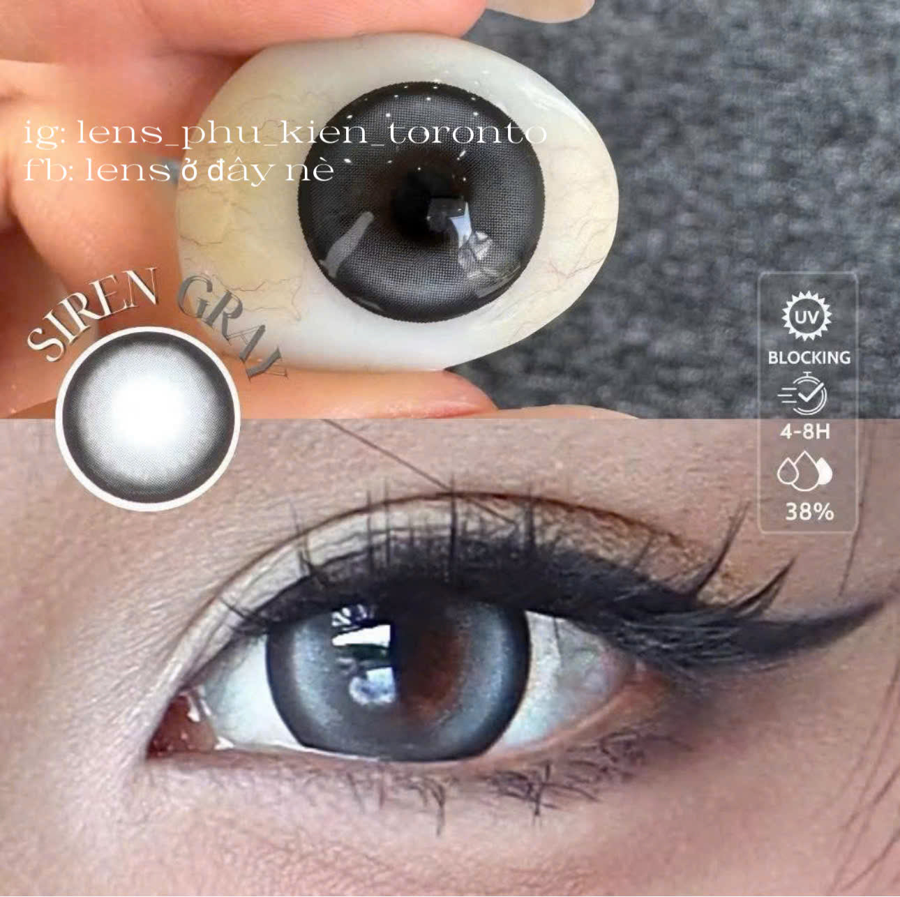 Contact lens - Siren Gray