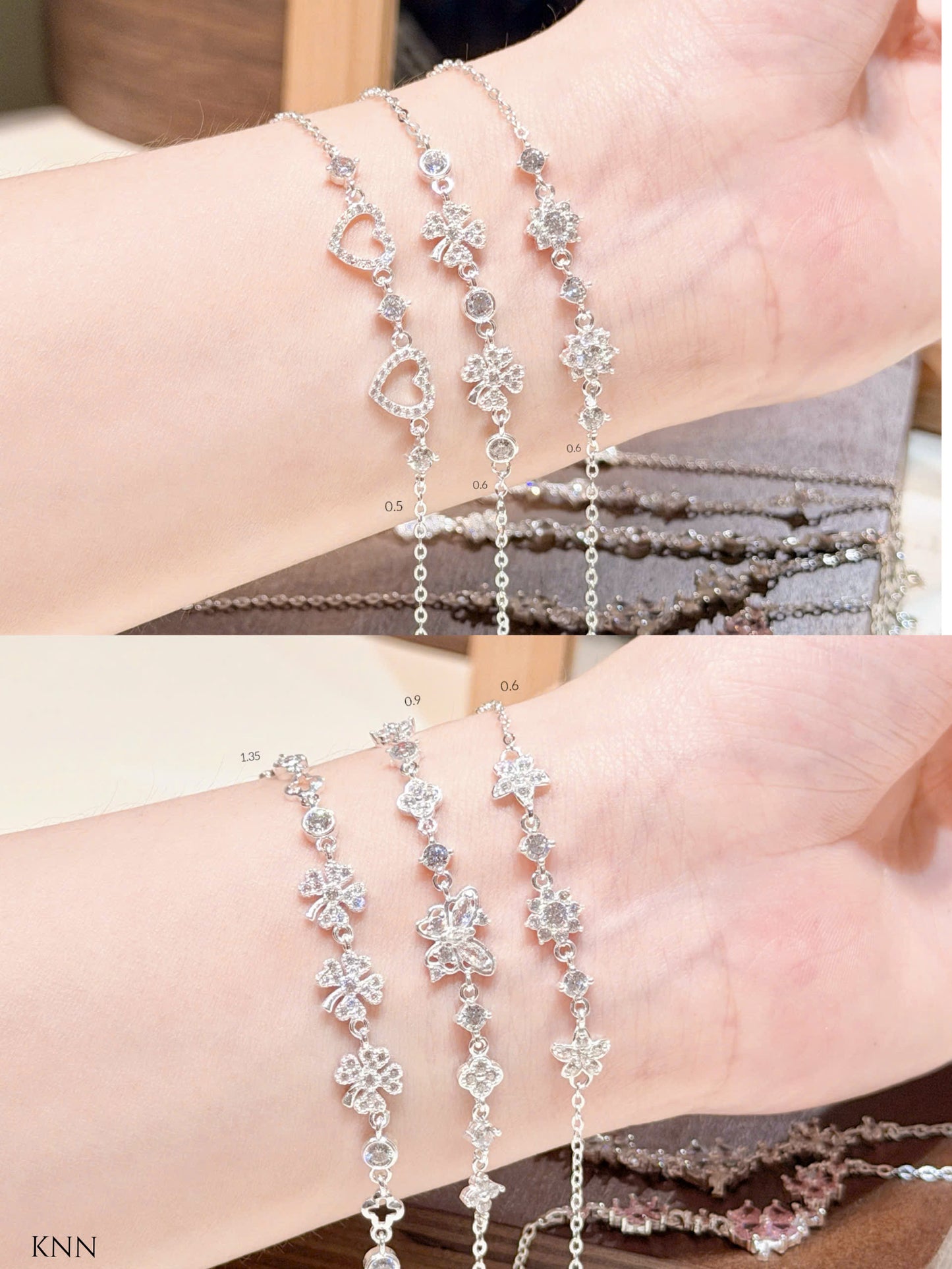Lắc tay bạc có hoạ tiết được chạm khắc tỉ mỉ