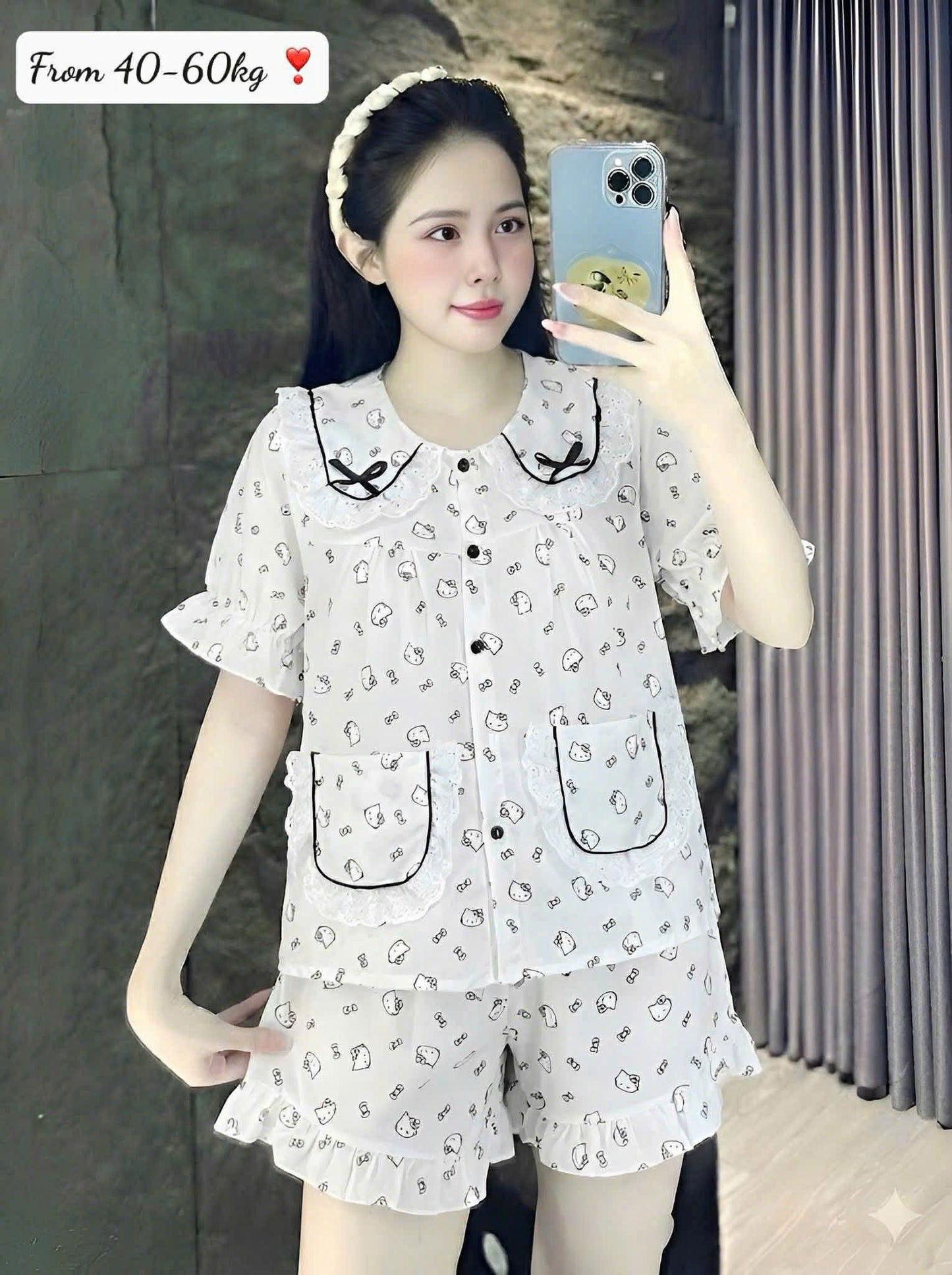 Sẵn đồ ngủ nữ ngắn mẫu nào cũng xinh iu