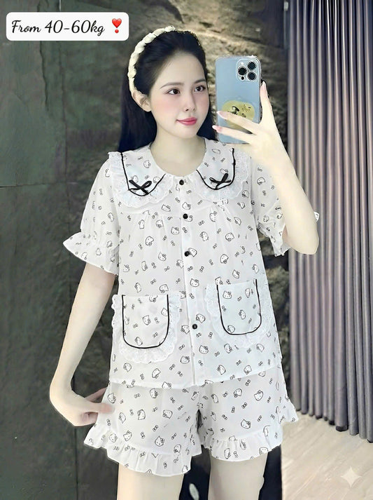 Sẵn đồ ngủ nữ ngắn mẫu nào cũng xinh iu