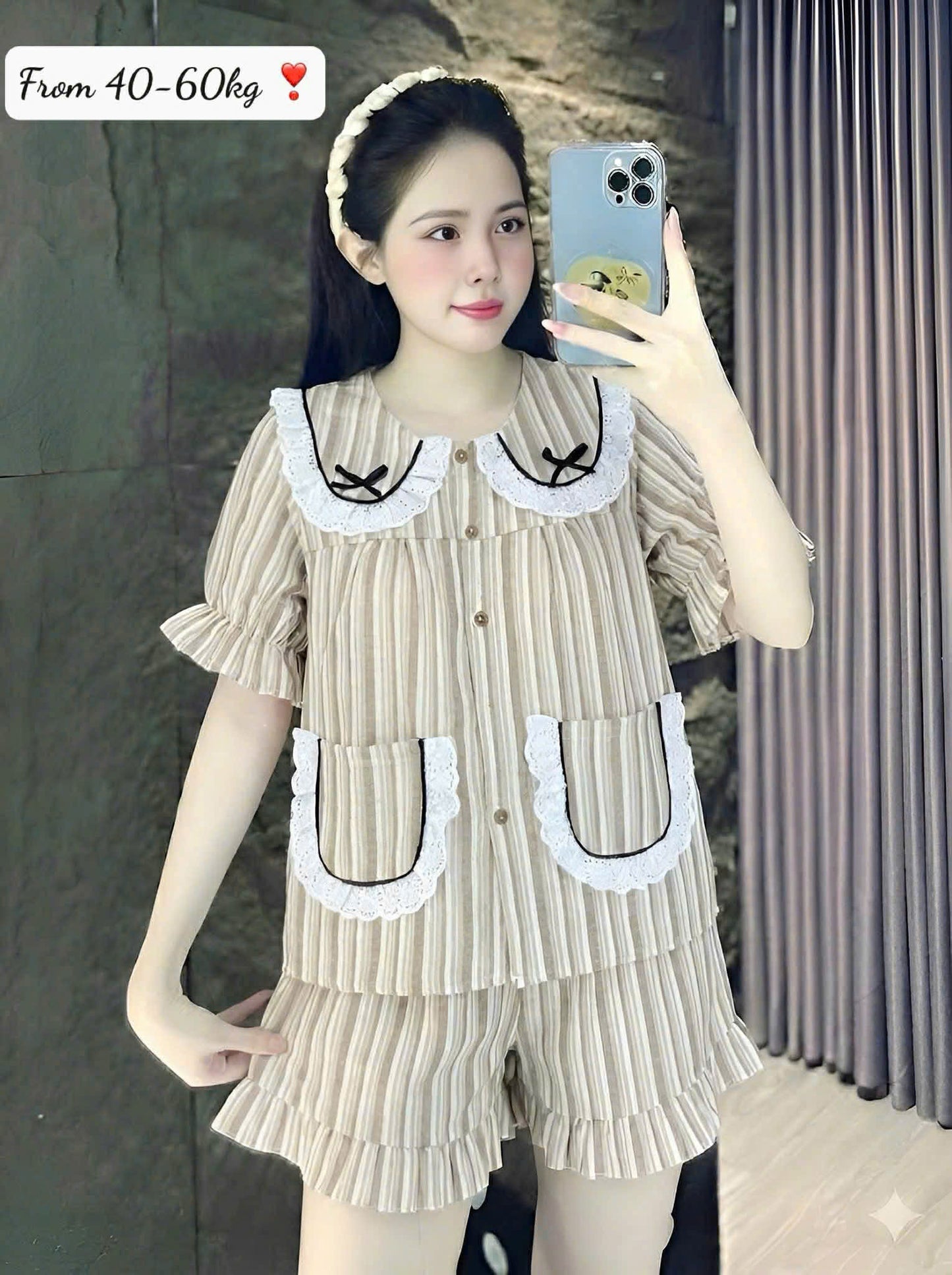Sẵn đồ ngủ nữ ngắn mẫu nào cũng xinh iu