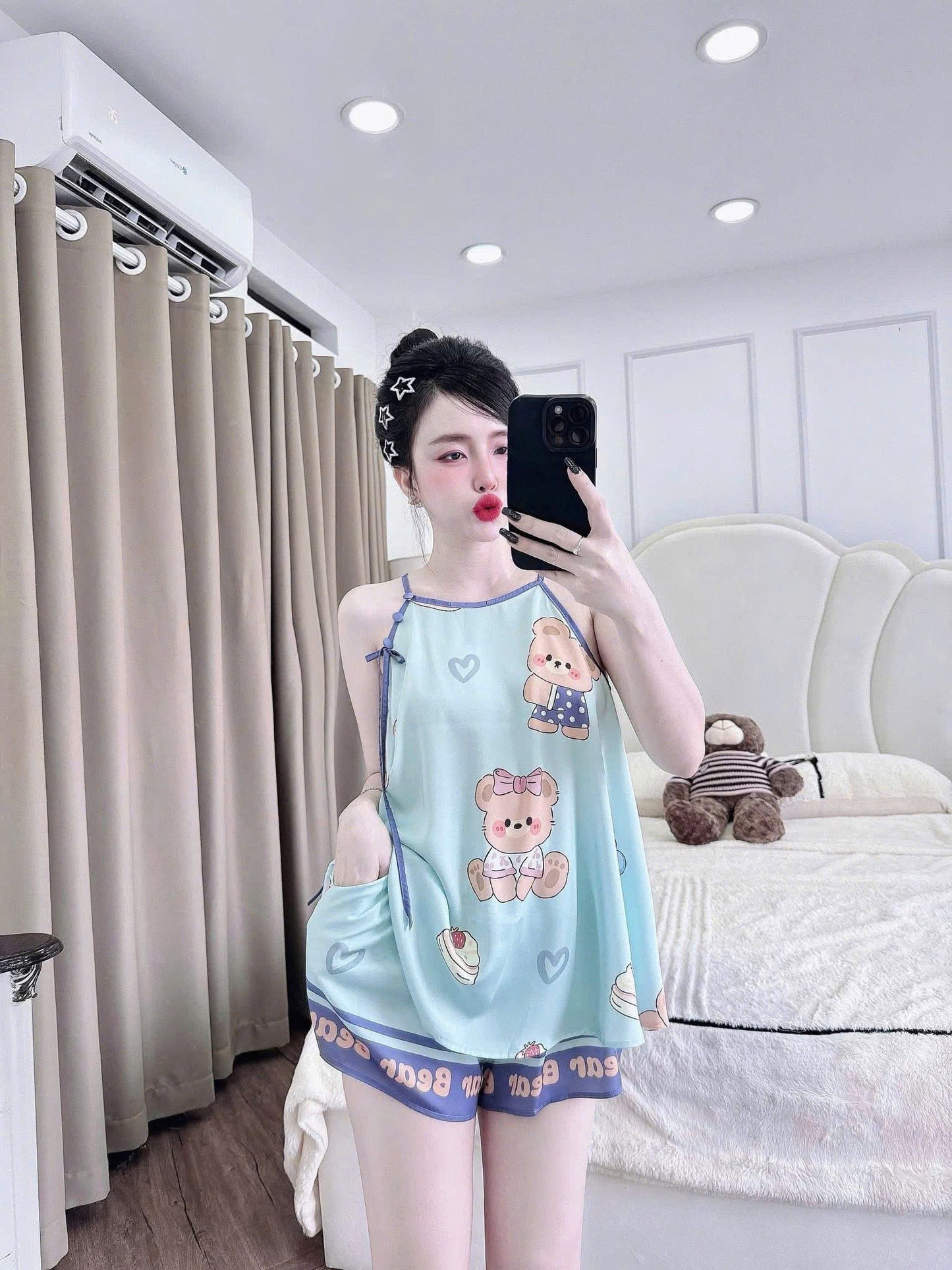 Sẵn đồ ngủ nữ ngắn mẫu nào cũng xinh iu