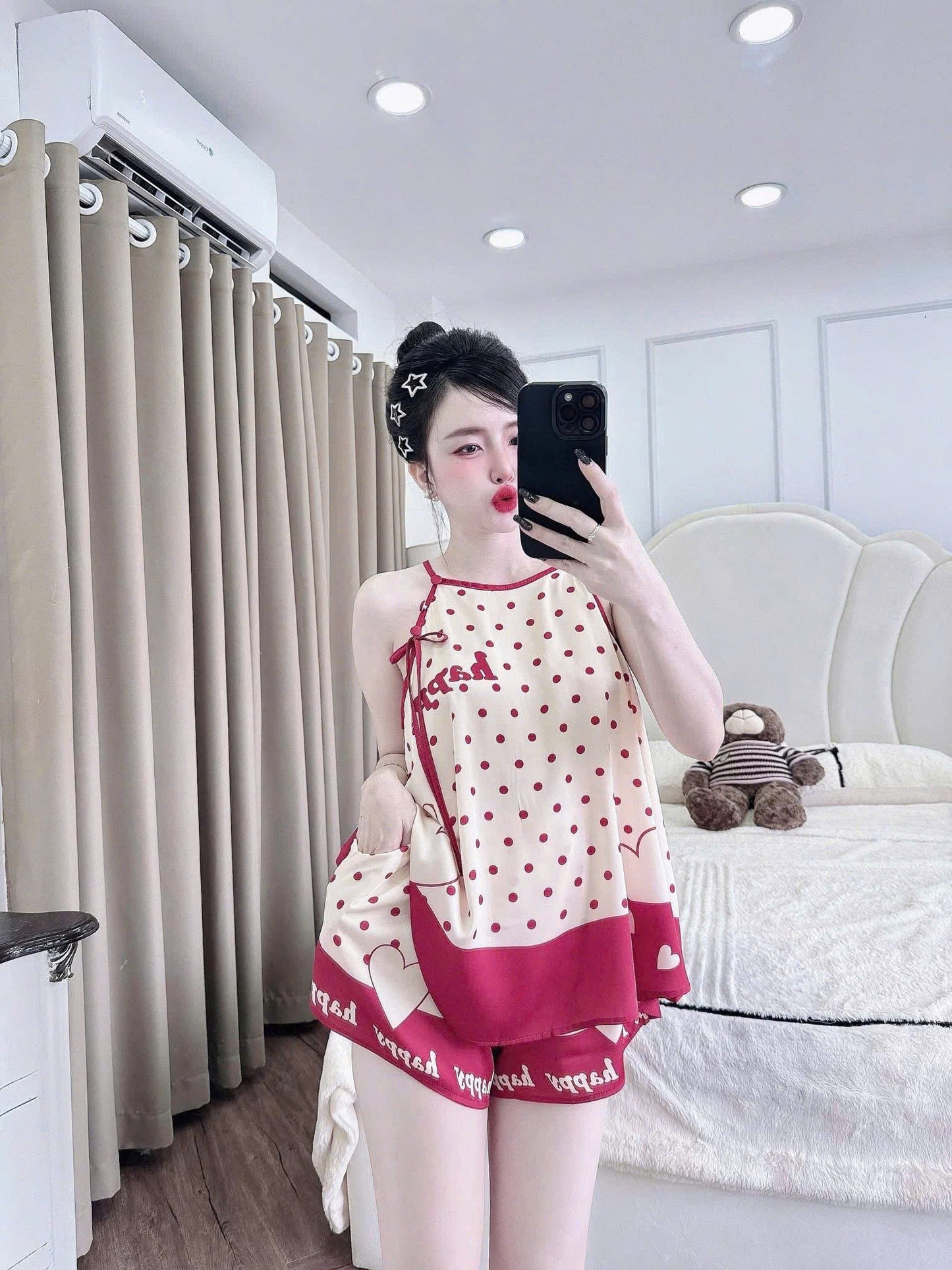 Sẵn đồ ngủ nữ ngắn mẫu nào cũng xinh iu