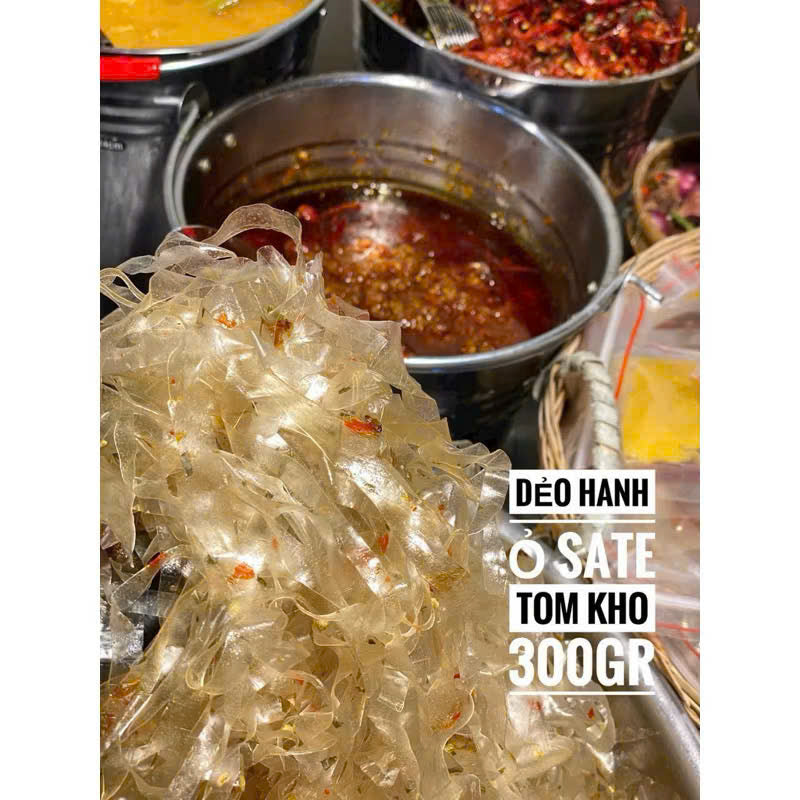 Bánh tráng dẻo hành sate tôm khô
