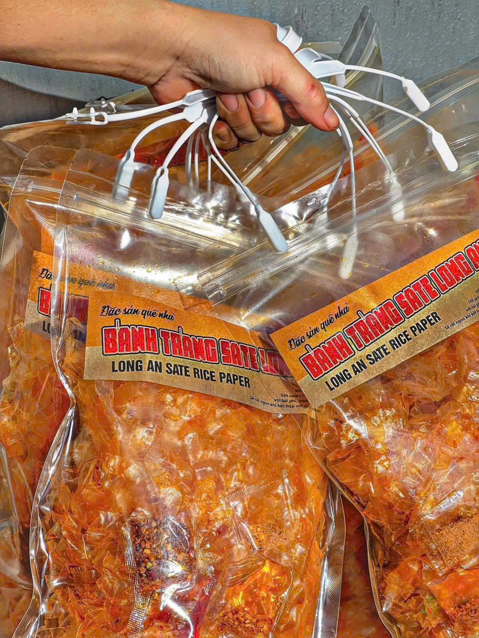 Bánh tráng sate Long An