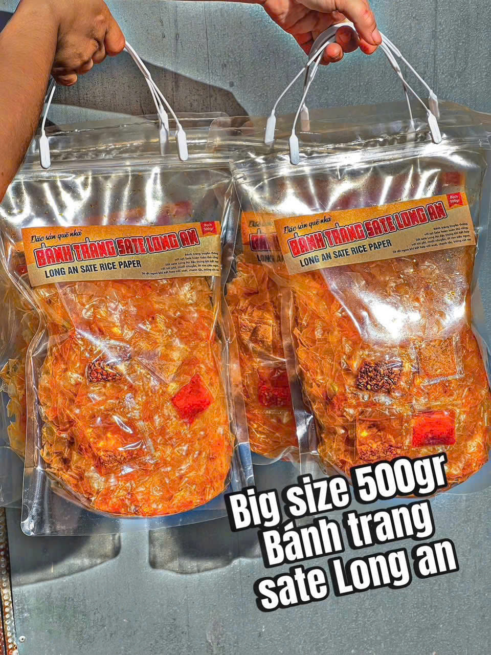 Bánh tráng sate Long An