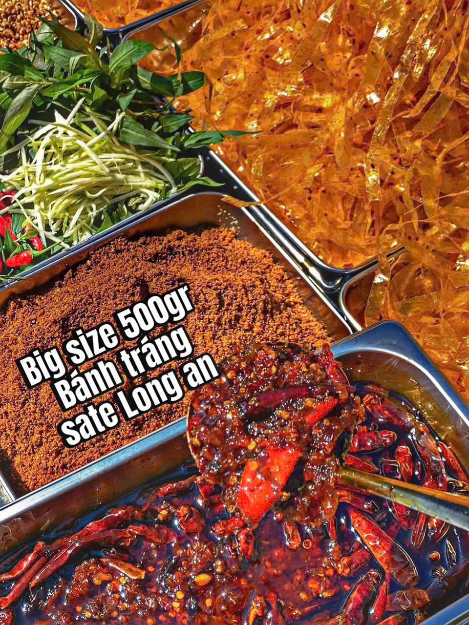 Bánh tráng sate Long An