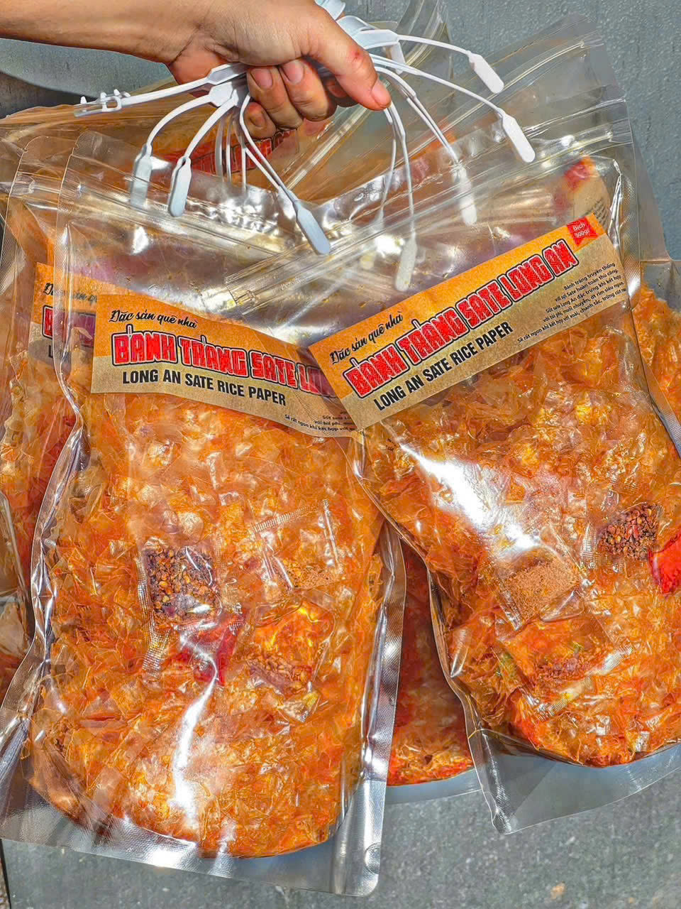 Bánh tráng sate Long An
